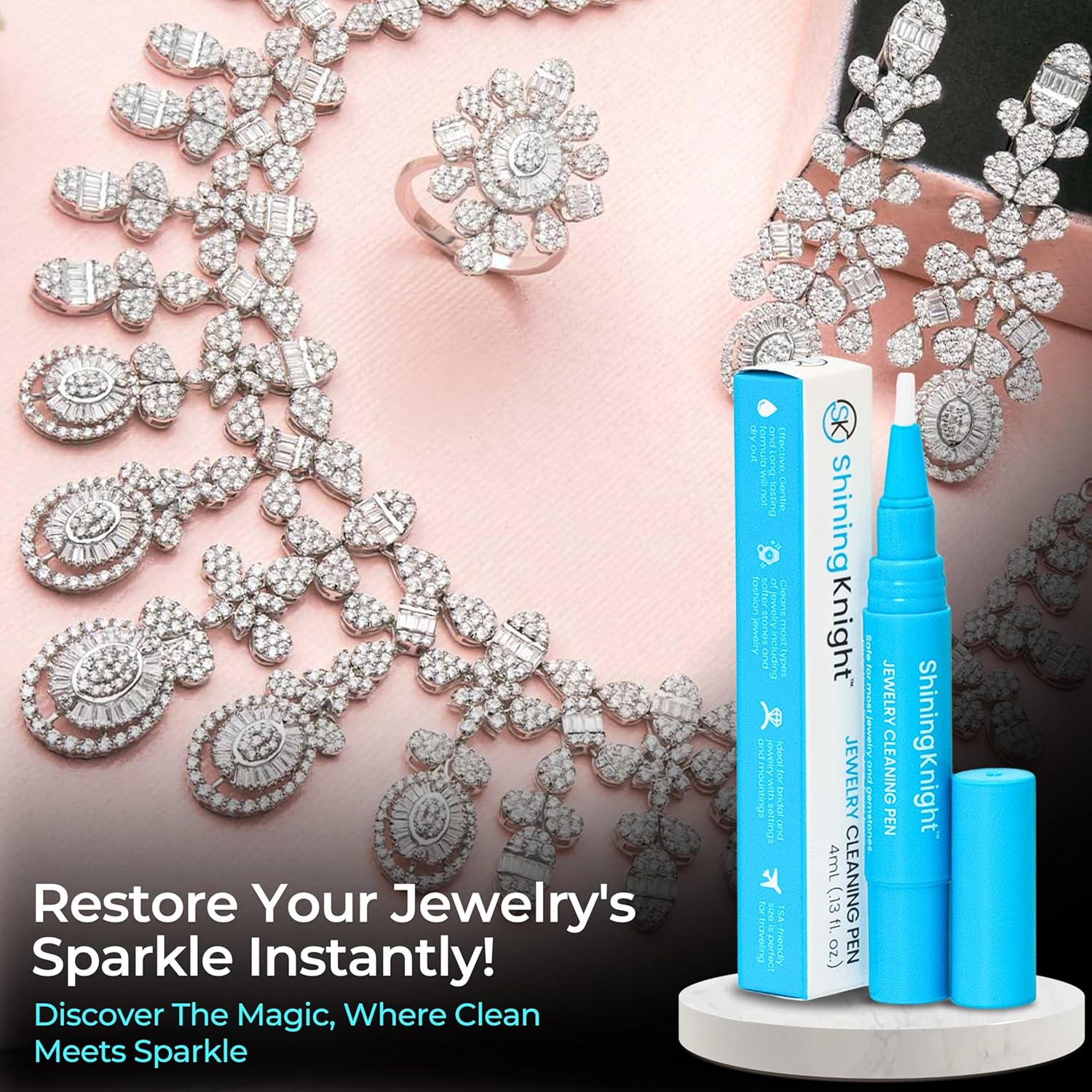 Shining Knight® Jewelry Cleaning Pen Clean + Sparkle Stick